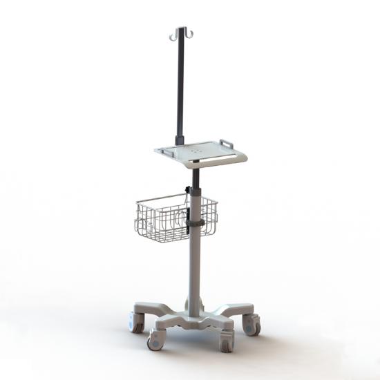 Ventilator trolley with monitor stand