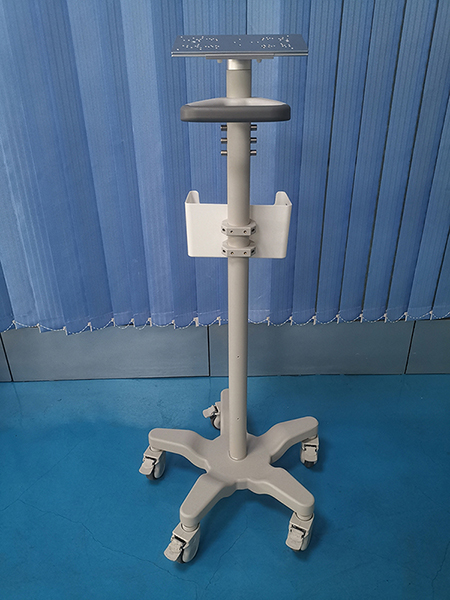 Patient Monitor Roll Stand With Basket