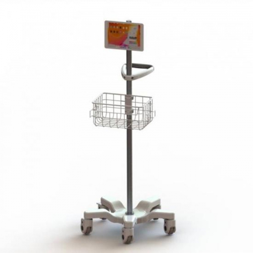 Height-Adjustable Rolling Security Medical Workstation Cart