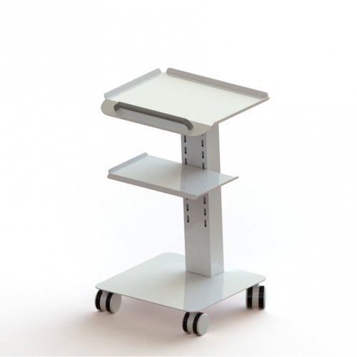 Aluminum Alloy Endoscope Medical Trolley with Three-Layer Countertops